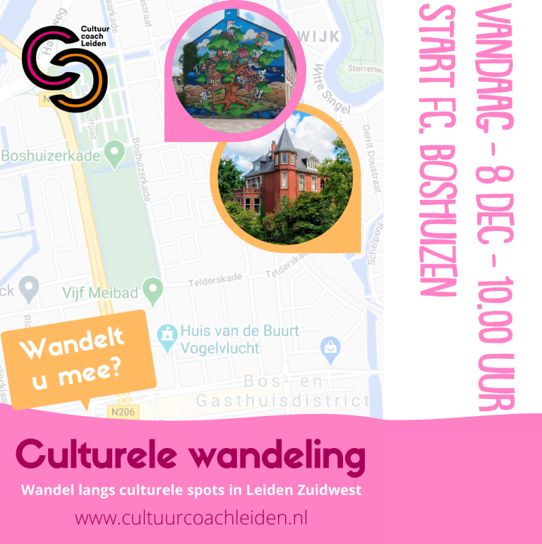 Culturele wandeling Leiden Zuidwest vierkant