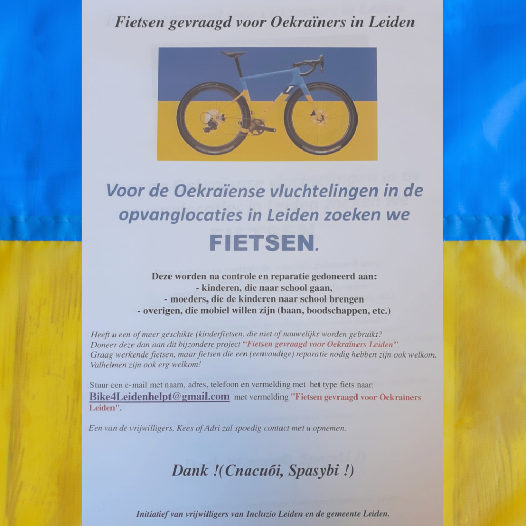 Fietsen voor Oekraïners in Leiden