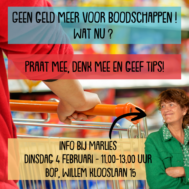 Geen geld voor boodschappen